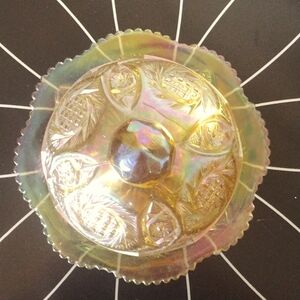 Pinwheel Amberina butter/cheese dish